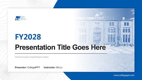 Technical University of Applied Sciences Wildau Academic Presentation/Research Findings Report PPT Template
