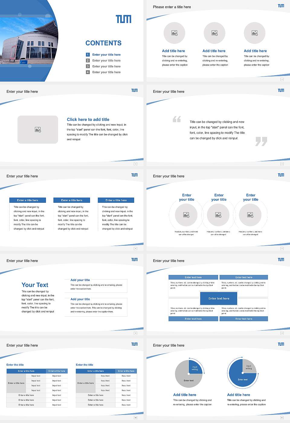Technical University of Munich – Garching campus Course/Courseware Creation PPT Template16:9 ratio PPT effect preview image2
