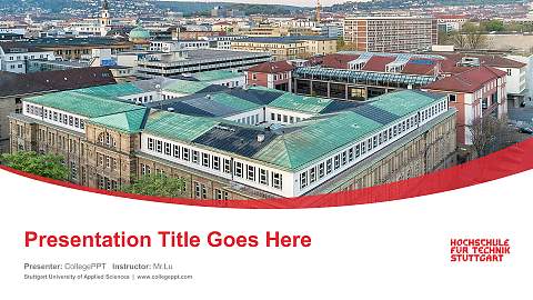 Stuttgart University of Applied Sciences Course/Courseware Creation PPT Template