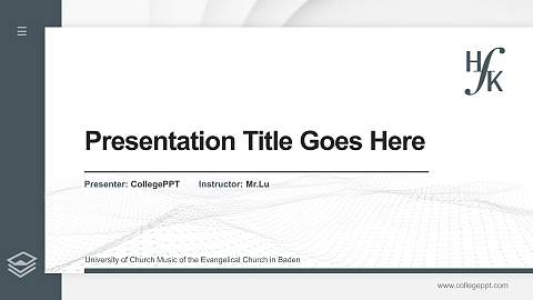 University of Church Music of the Evangelical Church in Baden Thesis Proposal/Graduation Defense PPT Template