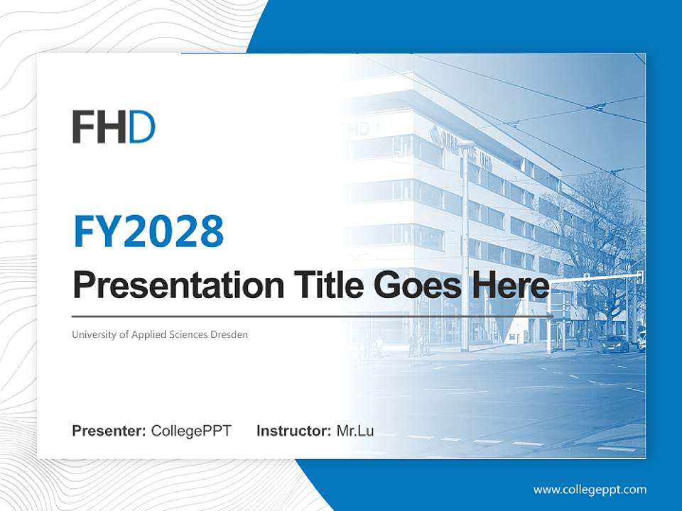 University of Applied Sciences Dresden Academic Presentation/Research Findings Report PPT Template4:3 ratio PPT effect preview image5