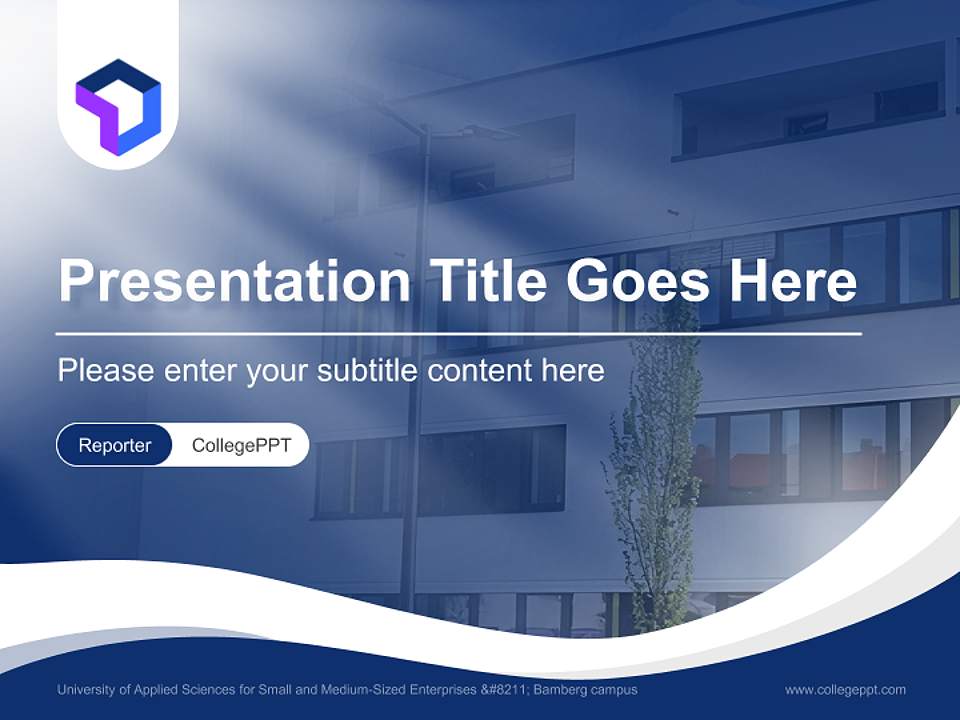 University of Applied Sciences for Small and Medium-Sized Enterprises – Bamberg campus Lecture Sharing and Networking Event PPT Template4:3 ratio PPT effect preview image4