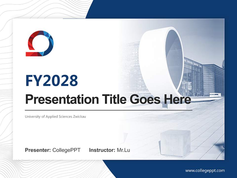 University of Applied Sciences Zwickau Academic Presentation/Research Findings Report PPT Template4:3 ratio PPT effect preview image5