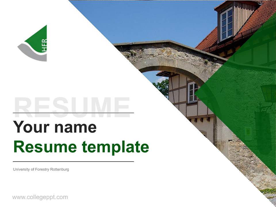 University of Forestry Rottenburg Resume PPT Template4:3 ratio PPT effect preview image5
