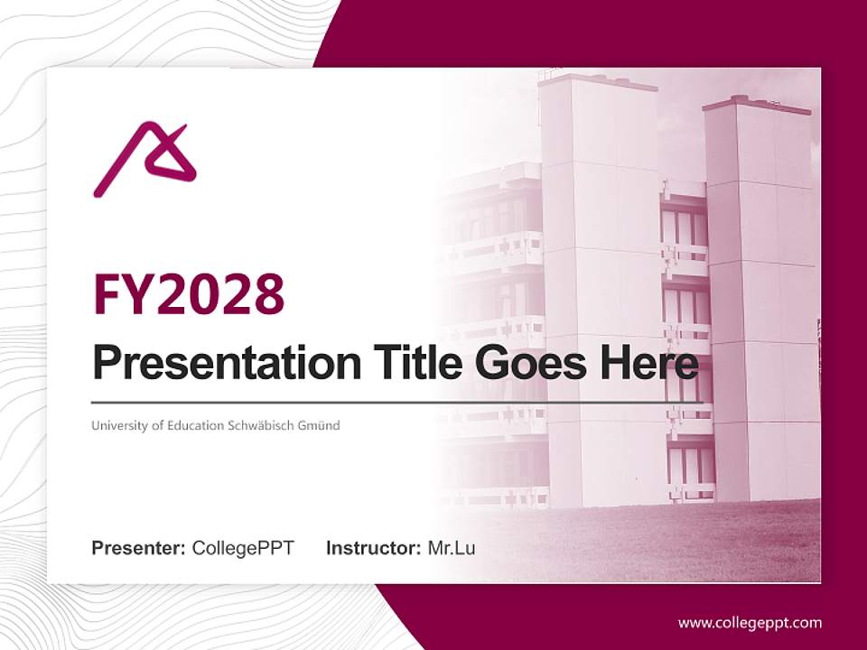 University of Education Schwäbisch Gmünd Academic Presentation/Research Findings Report PPT Template4:3 ratio PPT effect preview image5