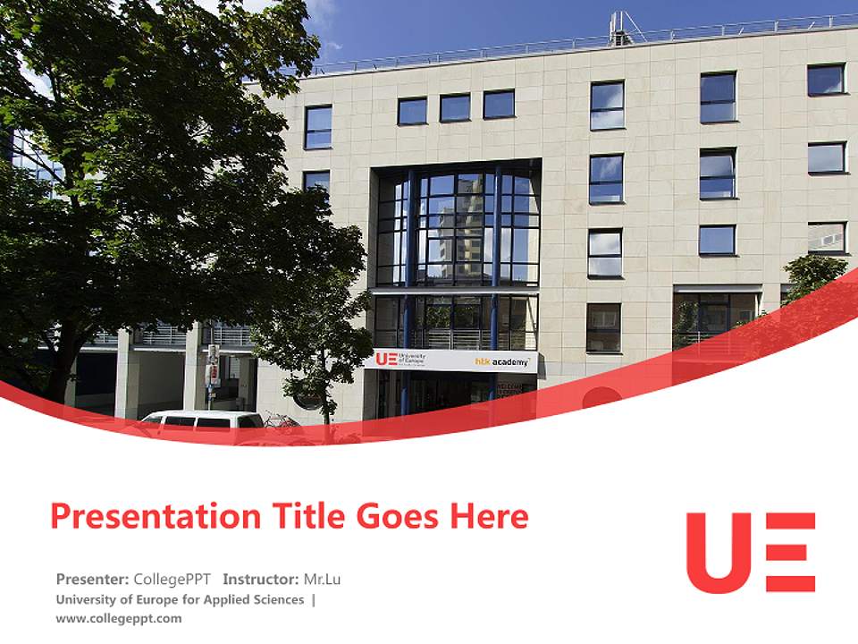 University of Europe for Applied Sciences Course/Courseware Creation PPT Template4:3 ratio PPT effect preview image5