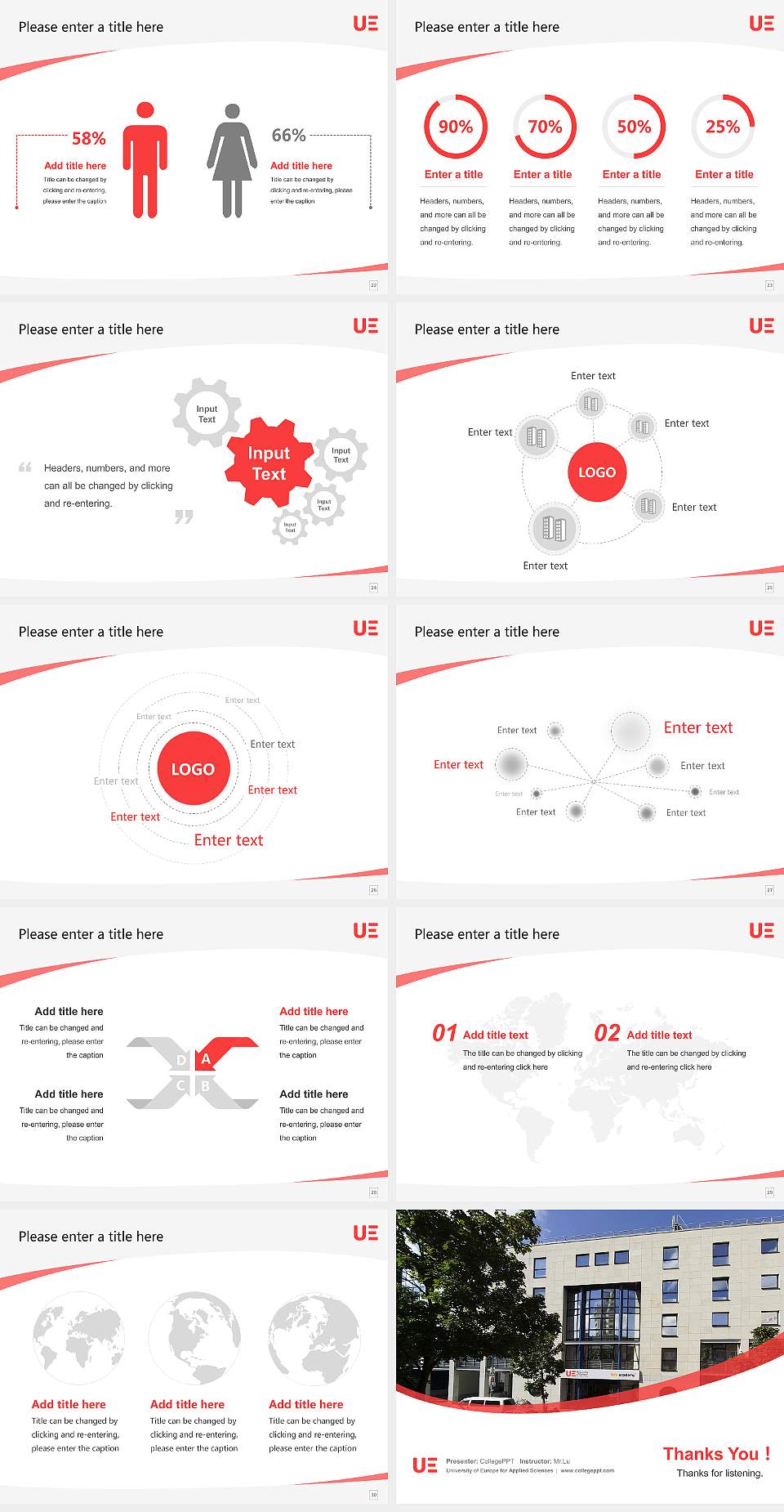 University of Europe for Applied Sciences Course/Courseware Creation PPT Template4:3 ratio PPT effect preview image4