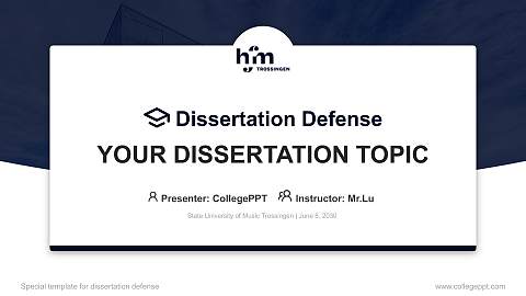 State University of Music Trossingen Graduation Thesis Defense PPT Template