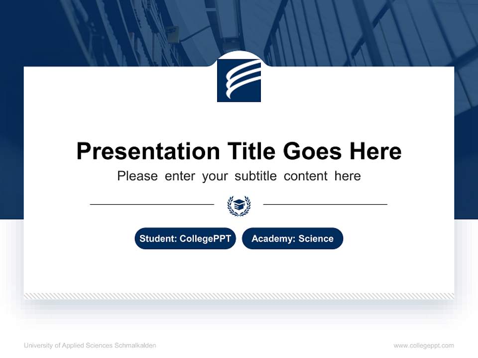 University of Applied Sciences Schmalkalden National Scholarship Defense PPT Template4:3 ratio PPT effect preview image4
