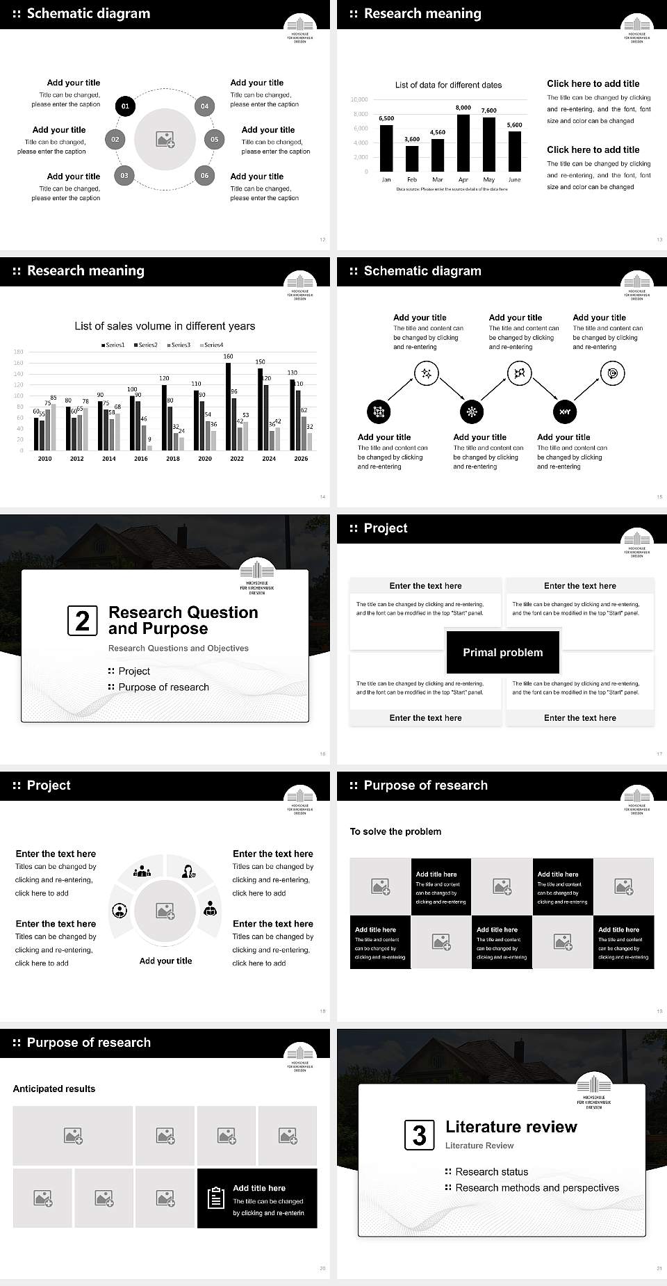 University of Church Music of the Evangelical Lutheran Church of Saxony Graduation Thesis Defense PPT Template4:3 ratio PPT effect preview image3
