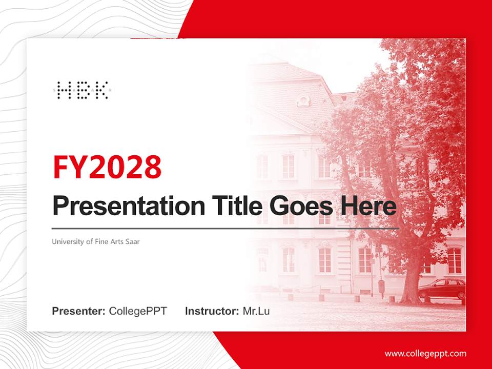 University of Fine Arts Saar Academic Presentation/Research Findings Report PPT Template4:3 ratio PPT effect preview image5