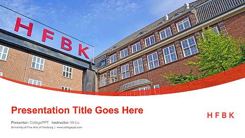 University of Fine Arts of Hamburg Course/Courseware Creation PPT Template
