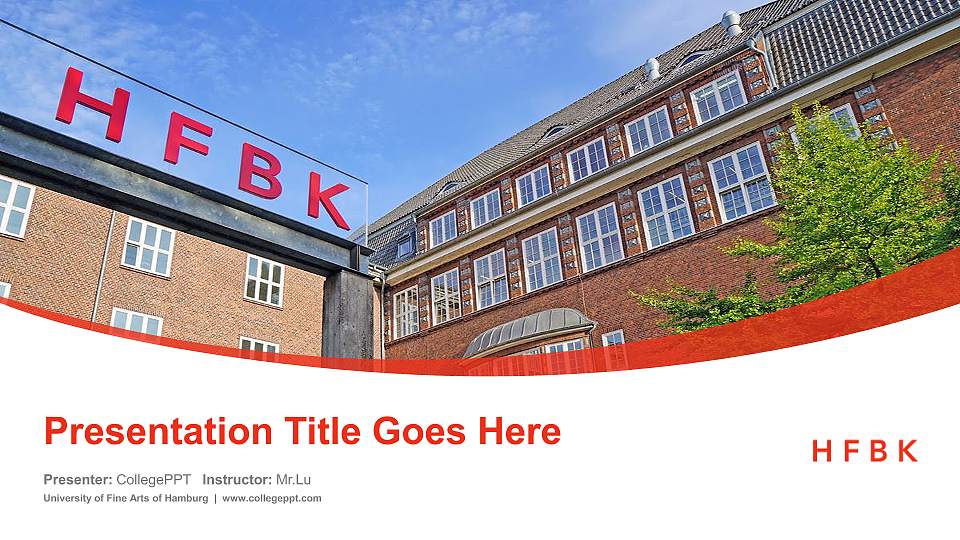 University of Fine Arts of Hamburg Course/Courseware Creation PPT Template16:9 ratio PPT effect preview image