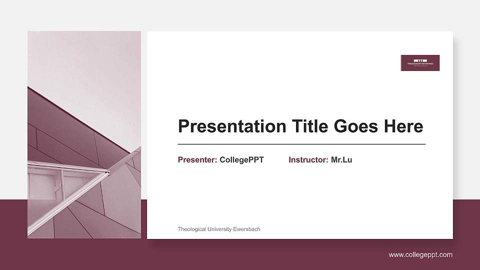 Theological University Ewersbach General PPT Template16:9 ratio PPT effect preview image