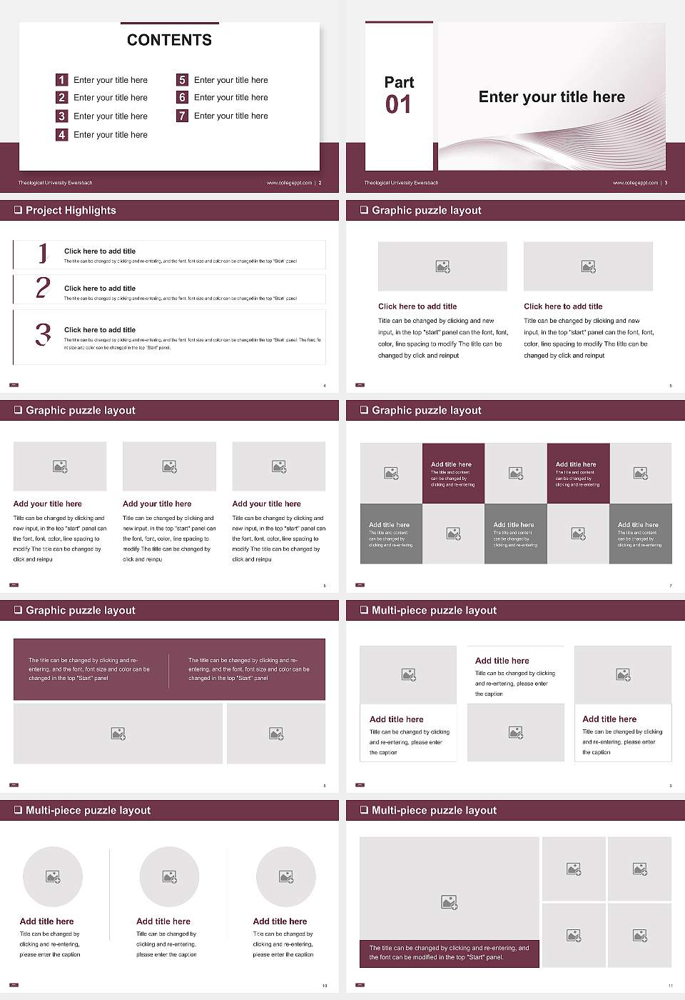 Theological University Ewersbach General PPT Template16:9 ratio PPT effect preview image2