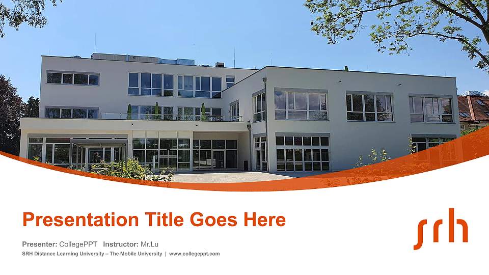 SRH Distance Learning University – The Mobile University Course/Courseware Creation PPT Template16:9 ratio PPT effect preview image