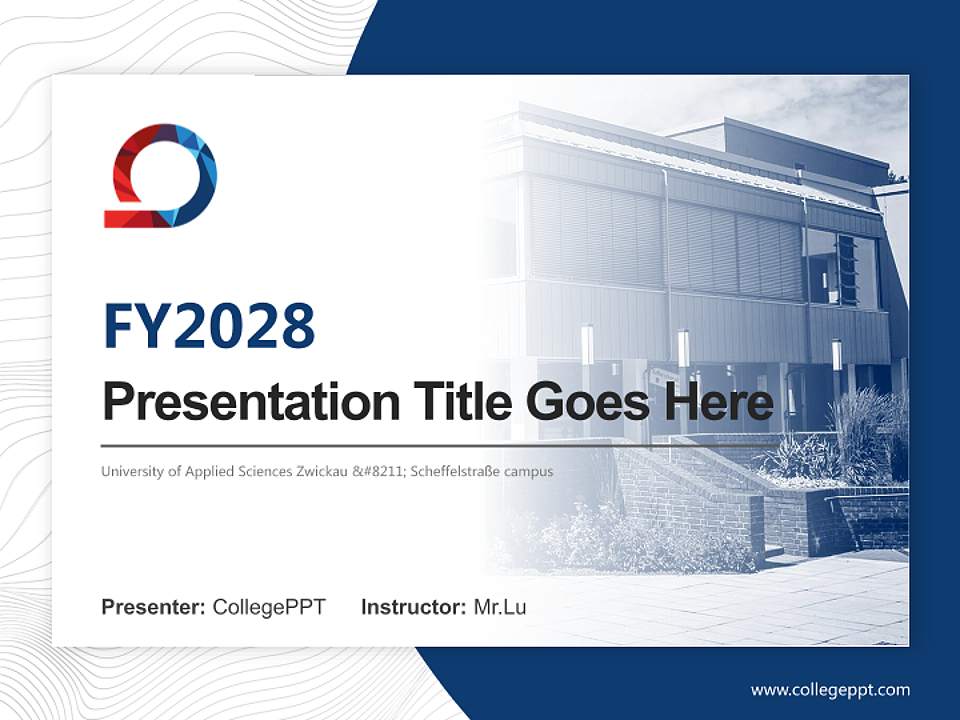 University of Applied Sciences Zwickau – Scheffelstraße campus Academic Presentation/Research Findings Report PPT Template4:3 ratio PPT effect preview image5