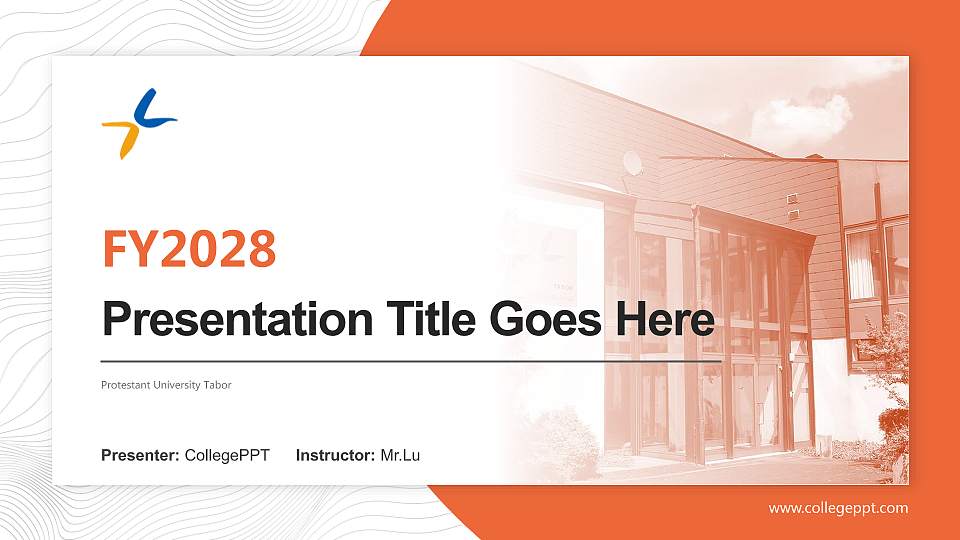 Protestant University Tabor Academic Presentation/Research Findings Report PPT Template16:9 ratio PPT effect preview image