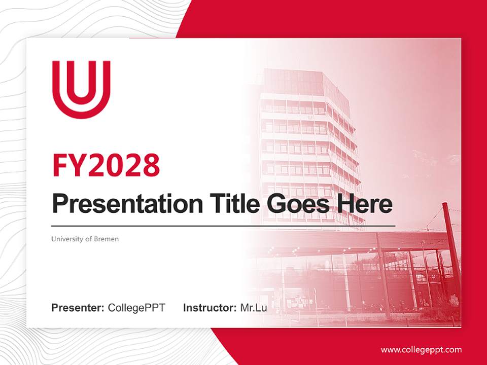 University of Bremen Academic Presentation/Research Findings Report PPT Template4:3 ratio PPT effect preview image5