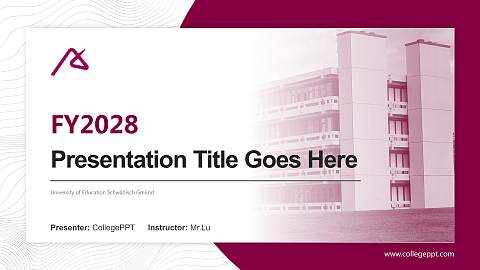 University of Education Schwäbisch Gmünd Academic Presentation/Research Findings Report PPT Template
