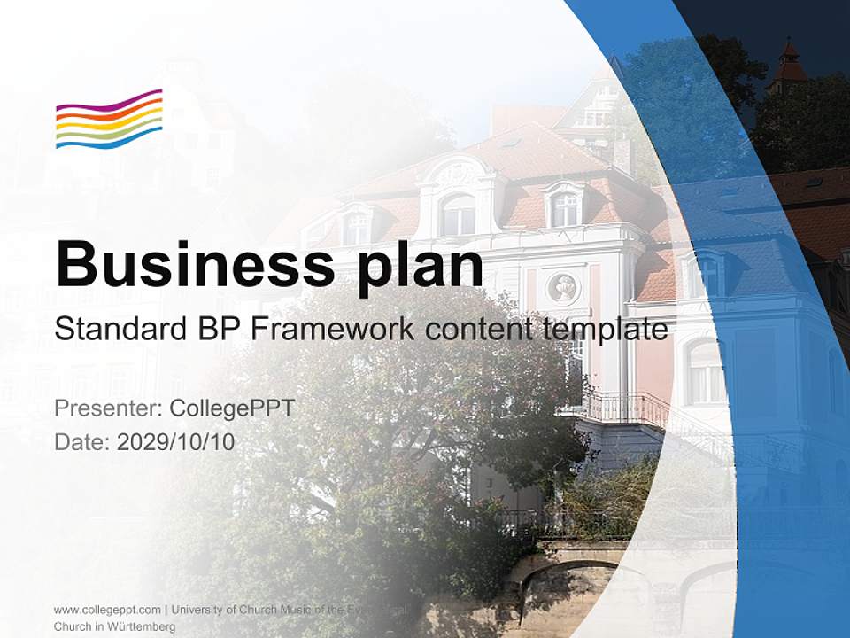 University of Church Music of the Evangelical Church in Württemberg Competition/Entrepreneurship Contest PPT Template4:3 ratio PPT effect preview image9