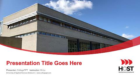 University of Applied Sciences Stralsund Course/Courseware Creation PPT Template