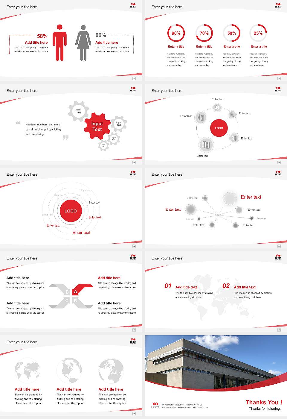 University of Applied Sciences Stralsund Course/Courseware Creation PPT Template16:9 ratio PPT effect preview image4