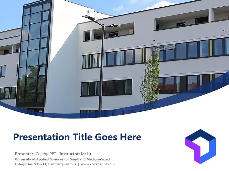 University of Applied Sciences for Small and Medium-Sized Enterprises – Bamberg campus Course/Courseware Creation PPT Template4:3 ratio PPT effect preview image5