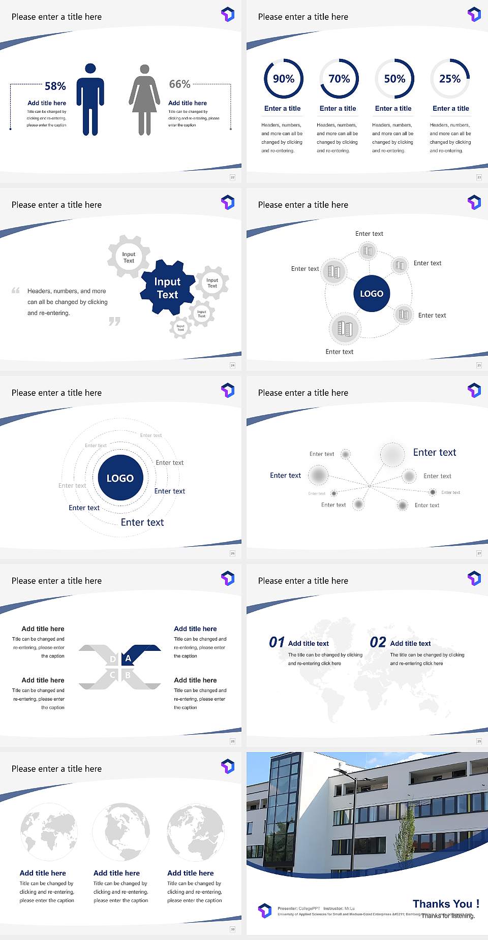 University of Applied Sciences for Small and Medium-Sized Enterprises – Bamberg campus Course/Courseware Creation PPT Template4:3 ratio PPT effect preview image4