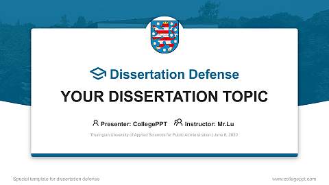 Thuringian University of Applied Sciences for Public Administration Graduation Thesis Defense PPT Template