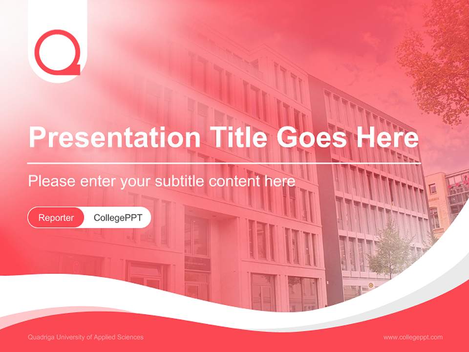 Quadriga University of Applied Sciences Lecture Sharing and Networking Event PPT Template4:3 ratio PPT effect preview image4