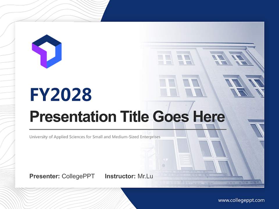 University of Applied Sciences for Small and Medium-Sized Enterprises Academic Presentation/Research Findings Report PPT Template4:3 ratio PPT effect preview image5