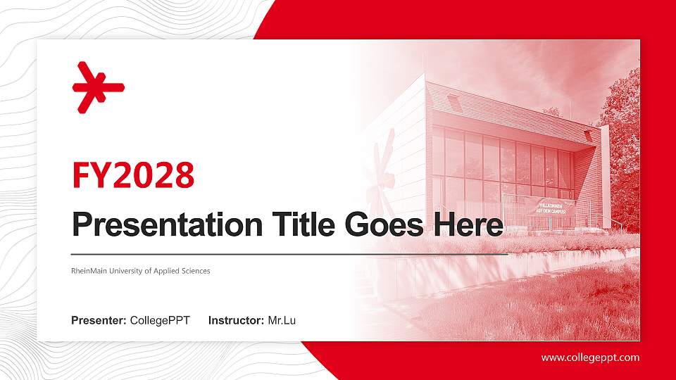 RheinMain University of Applied Sciences Academic Presentation/Research Findings Report PPT Template16:9 ratio PPT effect preview image