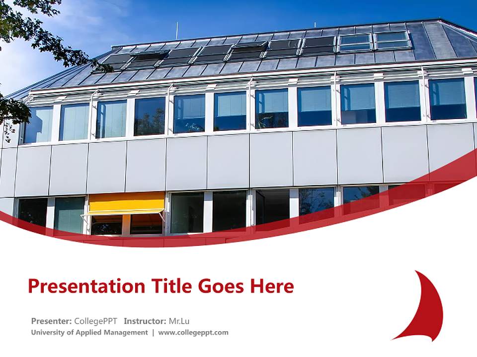 University of Applied Management Course/Courseware Creation PPT Template4:3 ratio PPT effect preview image5