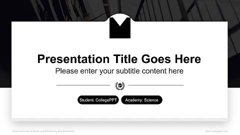 State University of Music and Performing Arts Mannheim National Scholarship Defense PPT Template
