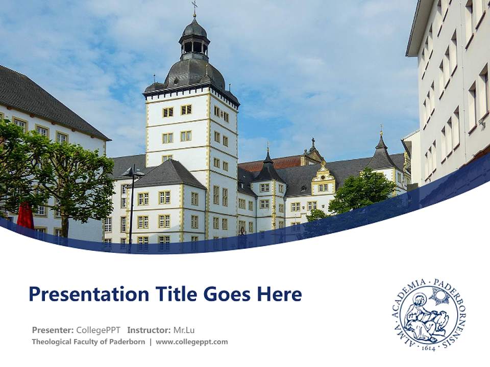 Theological Faculty of Paderborn Course/Courseware Creation PPT Template4:3 ratio PPT effect preview image5