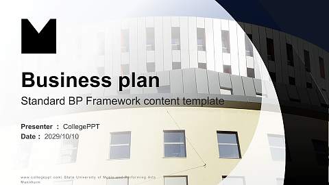State University of Music and Performing Arts Mannheim Competition/Entrepreneurship Contest PPT Template