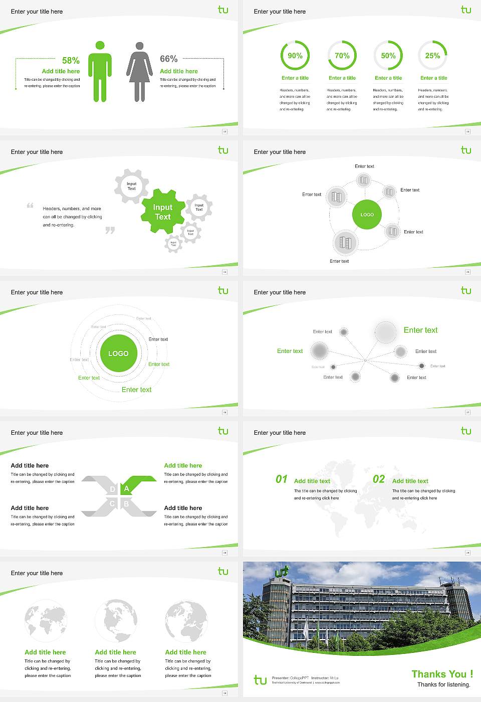 Technical University of Dortmund Course/Courseware Creation PPT Template16:9 ratio PPT effect preview image4