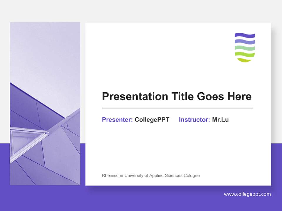 Rheinische University of Applied Sciences Cologne General PPT Template4:3 ratio PPT effect preview image6