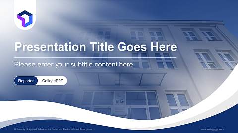 University of Applied Sciences for Small and Medium-Sized Enterprises Lecture Sharing and Networking Event PPT Template