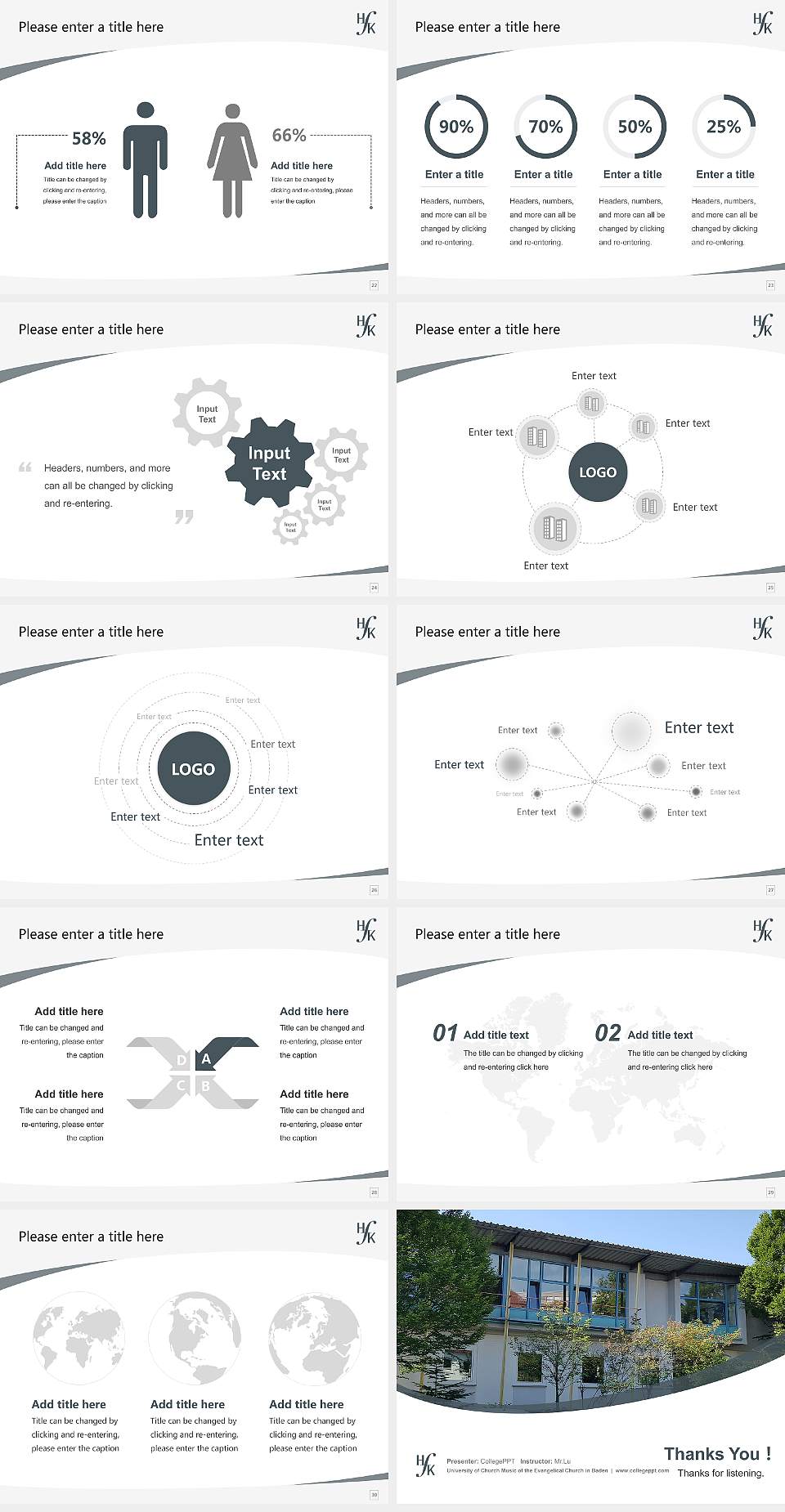 University of Church Music of the Evangelical Church in Baden Course/Courseware Creation PPT Template4:3 ratio PPT effect preview image4