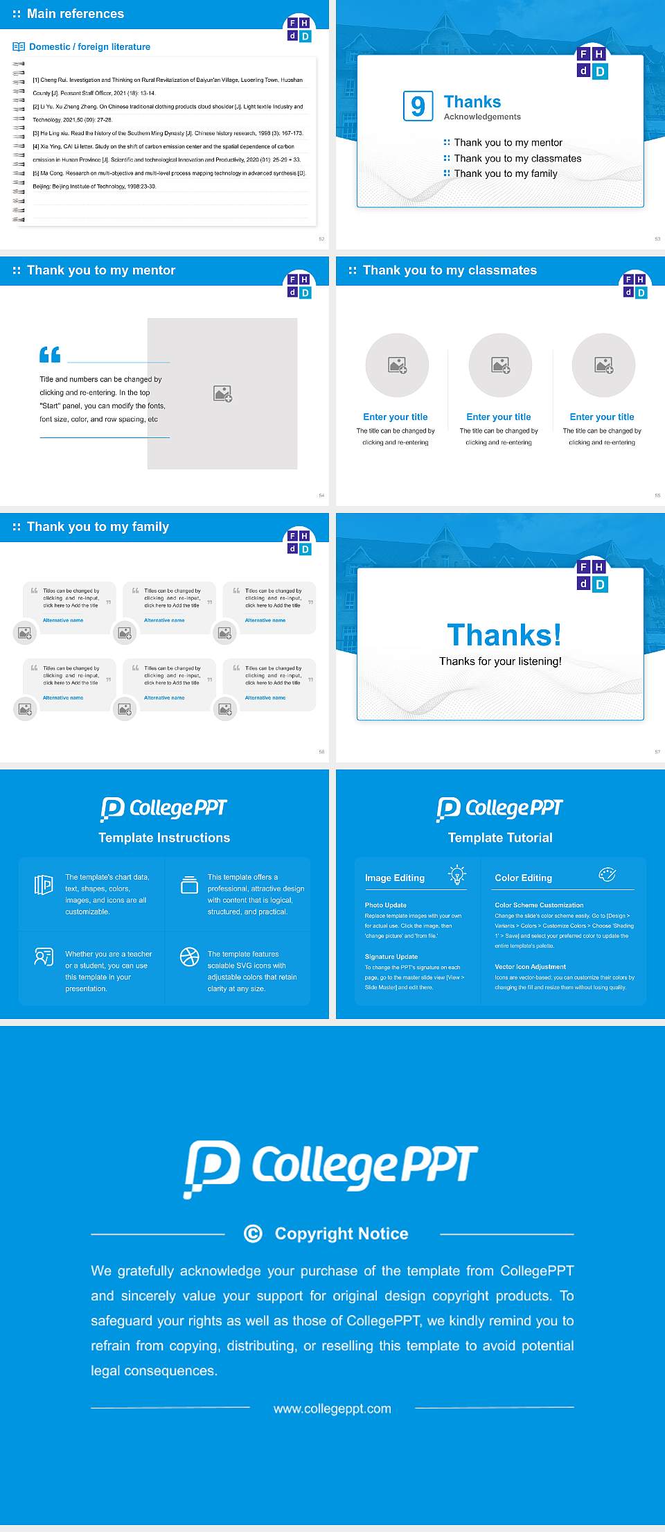 University of Applied Sciences of Diakonie Graduation Thesis Defense PPT Template4:3 ratio PPT effect preview image7