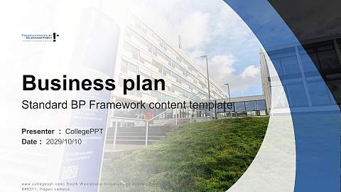 South Westphalia University of Applied Sciences – Hagen campus Competition/Entrepreneurship Contest PPT Template