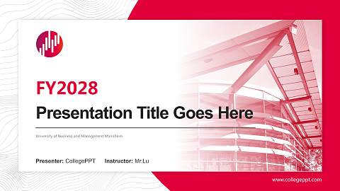 University of Business and Management Mannheim Academic Presentation/Research Findings Report PPT Template