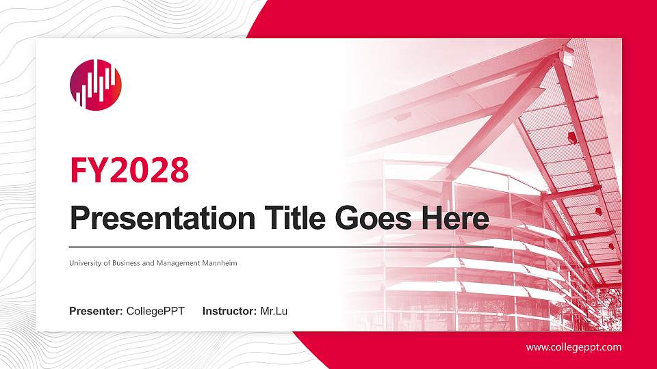 University of Business and Management Mannheim Academic Presentation/Research Findings Report PPT Template16:9 ratio PPT effect preview image