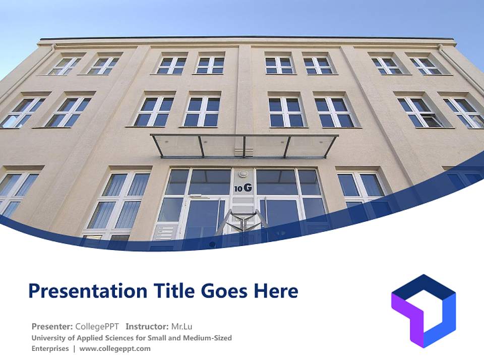 University of Applied Sciences for Small and Medium-Sized Enterprises Course/Courseware Creation PPT Template4:3 ratio PPT effect preview image5