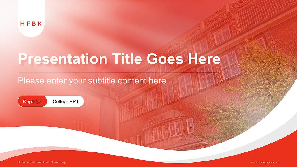 University of Fine Arts of Hamburg Lecture Sharing and Networking Event PPT Template16:9 ratio PPT effect preview image