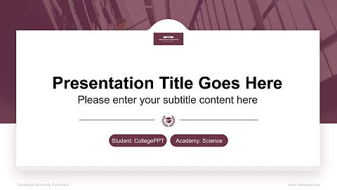 Theological University Ewersbach National Scholarship Defense PPT Template