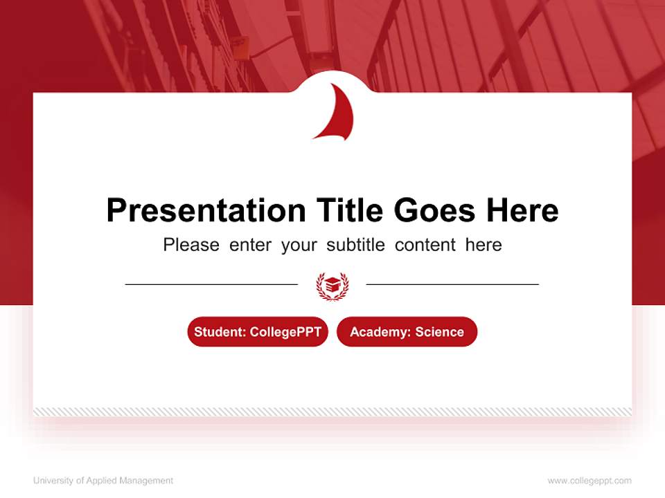 University of Applied Management National Scholarship Defense PPT Template4:3 ratio PPT effect preview image4