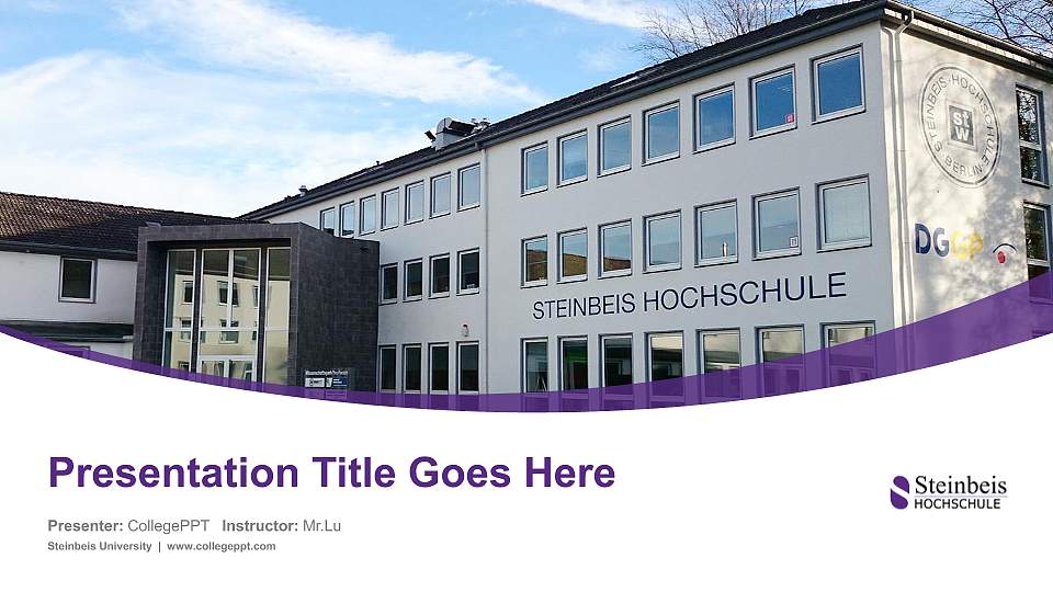 Steinbeis University Course/Courseware Creation PPT Template16:9 ratio PPT effect preview image